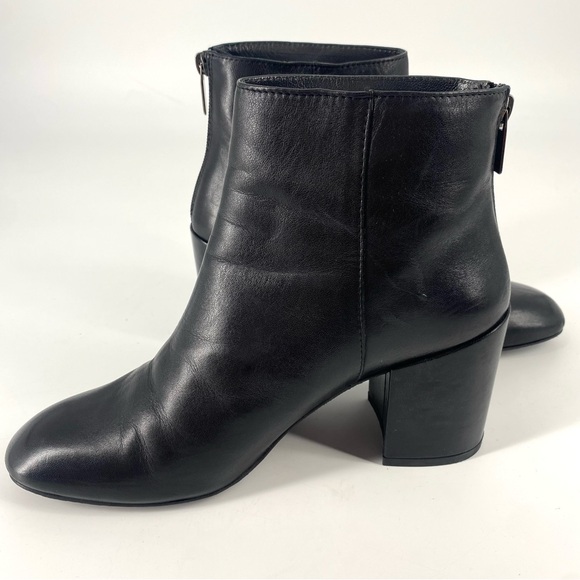 Stuart Weitzman Women's Bacari Leather High-Heel Black Booties - Picture 7 of 10